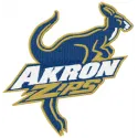 Akron Zips logo embroidery design preview showcasing a vibrant stitching pattern for personalized apparel.