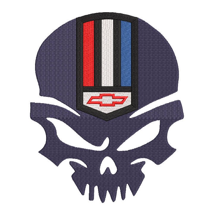 Chevrolet Camaro Logo Calavera embroidery design - Embroidery Design