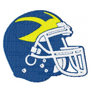 Delaware Blue Hens Helmet embroidery design - Embroidery Design