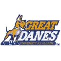 Embroidery design featuring the Albany Great Danes University logo, ideal for stitching on apparel and accessories.