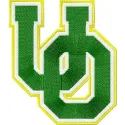 University of Oregon logo embroidery design, showcasing a detailed and vibrant pattern for spirited stitching projects.