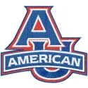 Preview of the American University Logo embroidery design, showcasing intricate details for stitching on apparel and accesso…