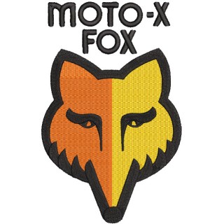 Moto-X Fox Head embroidery design - Embroidery Design