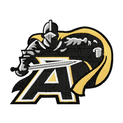 Embroidery design of the Army Black Knights logo, perfect for stitching on caps or t-shirts.