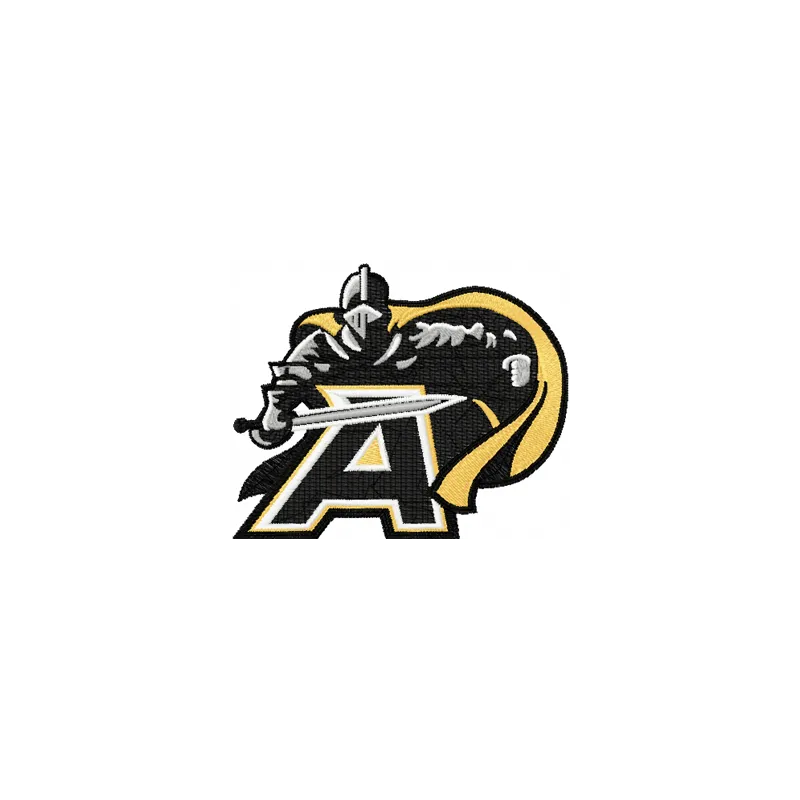 Embroidery design of the Army Black Knights logo, perfect for stitching on caps or t-shirts.