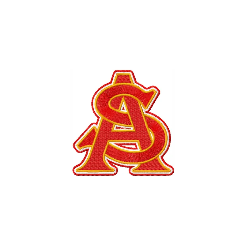 Arizona State University embroidery design featuring the Sun Devils logo, perfect for personalized apparel and gifts.