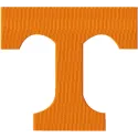 Tennessee Volunteers logo embroidery design showcased on an orange background, ideal for spirited stitching projects.