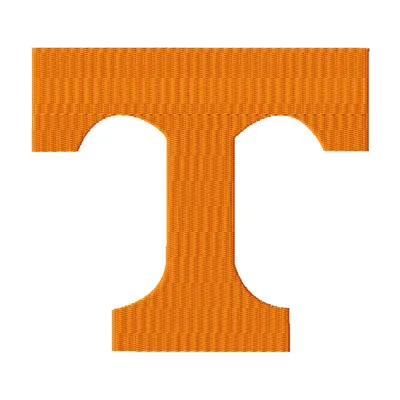 Tennessee Volunteers logo embroidery design showcased on an orange background, ideal for spirited stitching projects.