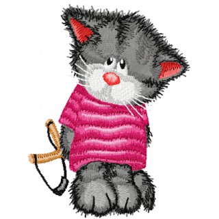 Cat is hooligan embroidery design - Embroidery Design