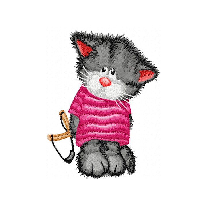 Cat is hooligan embroidery design - Embroidery Design