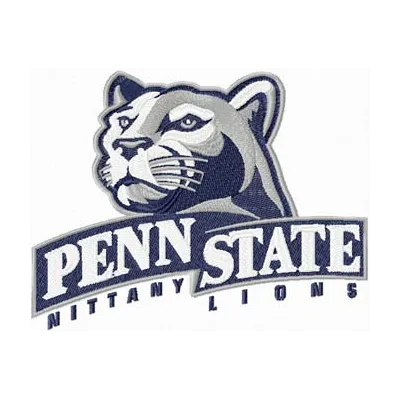 Embroidery design of the Penn State Nittany Lions logo, perfect for stitching on apparel and accessories.