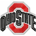 Ohio State Buckeyes logo embroidery design showcasing the iconic emblem for stitching on apparel and accessories.