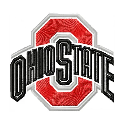 Ohio State Buckeyes logo embroidery design showcasing the iconic emblem for stitching on apparel and accessories.