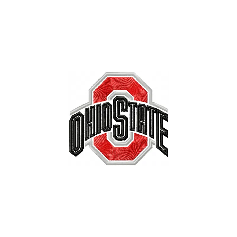 Ohio State Buckeyes logo embroidery design showcasing the iconic emblem for stitching on apparel and accessories.