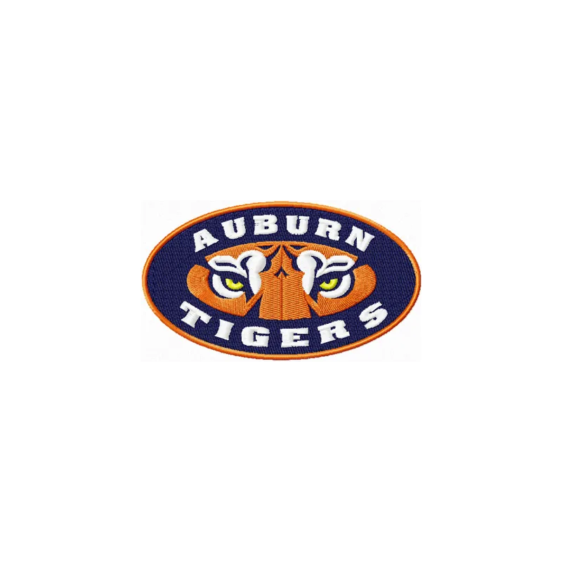 Auburn Alabama logo embroidery design featuring a fierce tiger, ideal for stitching on apparel and accessories.