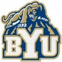 Brigham Young Cougars alternate logo embroidery design featuring the iconic mascot for stitching on apparel and accessories.