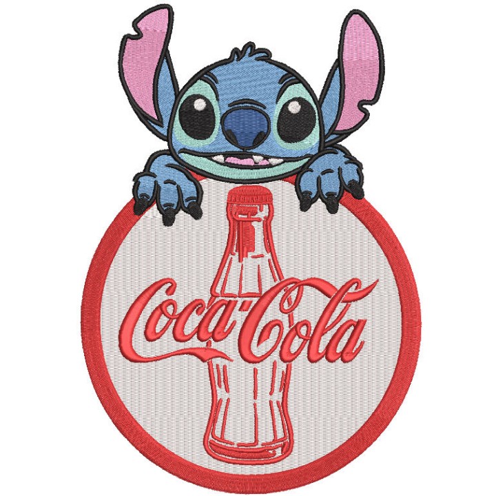 Stitch Coca cola embroidery design - Embroidery Design