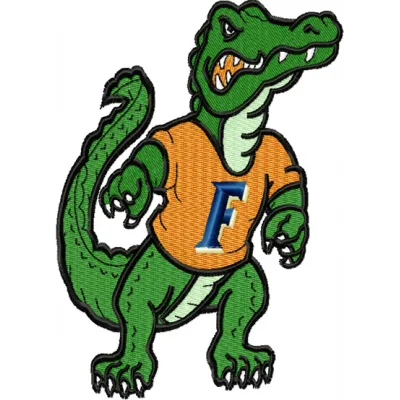 Florida Gators embroidery design showcasing the iconic logo, ideal for stitching on apparel and accessories.