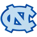 Embroidery design featuring the University of North Carolina at Chapel Hill logo, perfect for Tar Heels fans.