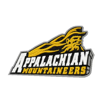 Appalachian State Mountaineers logo embroidery design preview for stitching on apparel and accessories.