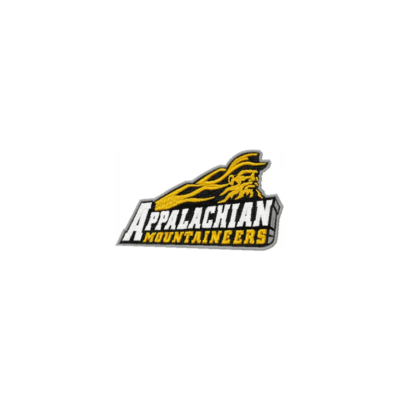 Appalachian State Mountaineers logo embroidery design preview for stitching on apparel and accessories.