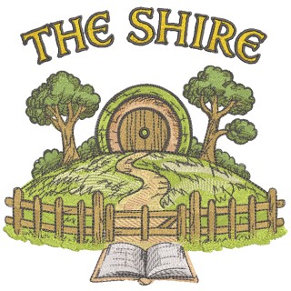 The Shire Hobbit home embroidery design - Embroidery Design