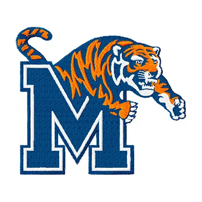 Memphis Tigers Alternate Logo embroidery design for college sports, ideal for stitching on caps and hoodies.