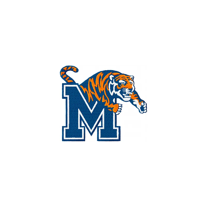 Memphis Tigers Alternate Logo embroidery design for college sports, ideal for stitching on caps and hoodies.