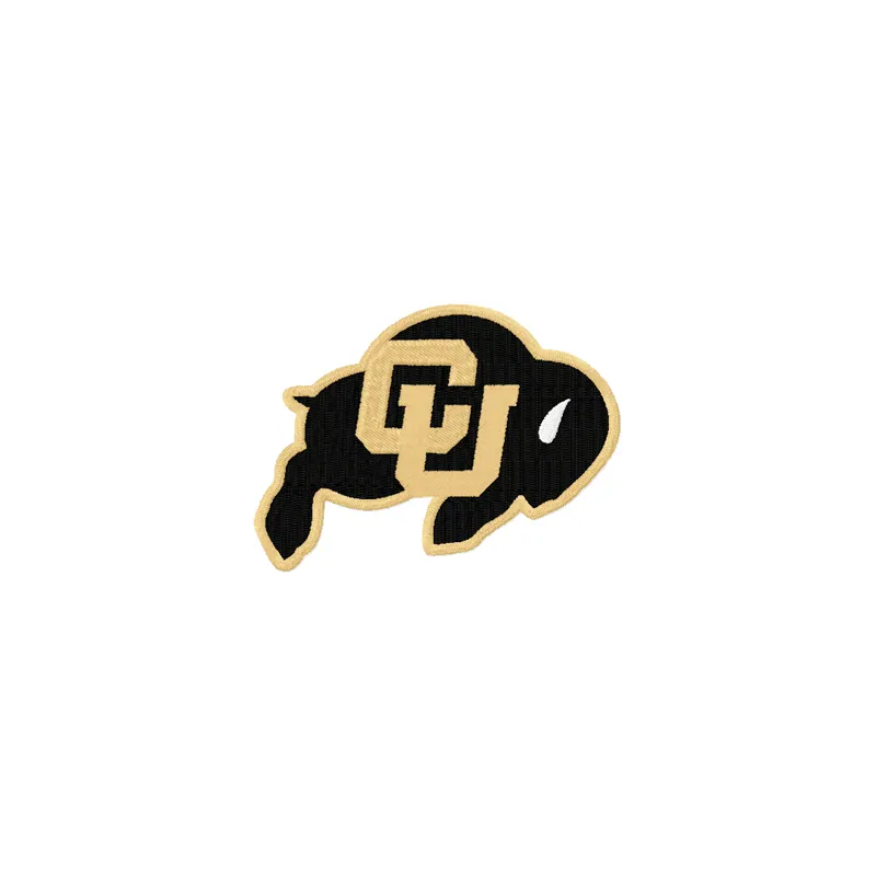 Embroidery design of the Colorado Buffaloes logo, ideal for stitching on apparel and accessories.