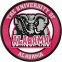 Alabama University logo embroidery design showcasing the iconic Alabama Crimson Tide emblem for stitching.