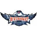 Augusta RiverHawks logo embroidery design preview for hockey team stitching patterns on apparel and accessories.