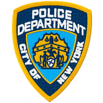 Embroidery design of the New York City Police Department badge, showcasing intricate details for stitching.