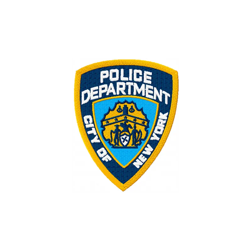 Embroidery design of the New York City Police Department badge, showcasing intricate details for stitching.