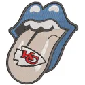 Kansas City Chiefs lip embroidery design preview featuring vibrant colors and detailed stitching.