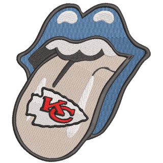 Kansas City Chiefs lip embroidery design - Embroidery Design