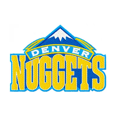 Denver Nuggets logo embroidery design showcasing a basketball motif for stitching on apparel and accessories.