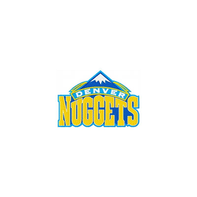 Denver Nuggets logo embroidery design showcasing a basketball motif for stitching on apparel and accessories.