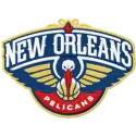 New Orleans Pelicans logo embroidery design for basketball enthusiasts, showcasing a vibrant stitched motif.