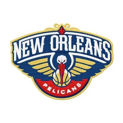 New Orleans Pelicans logo embroidery design for basketball enthusiasts, showcasing a vibrant stitched motif.