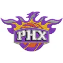 Phoenix Suns Logo 1 embroidery design preview showcasing vibrant stitching for basketball enthusiasts.