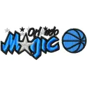 Orlando Magic Logo embroidery design showcasing intricate stitching patterns for sports enthusiasts.
