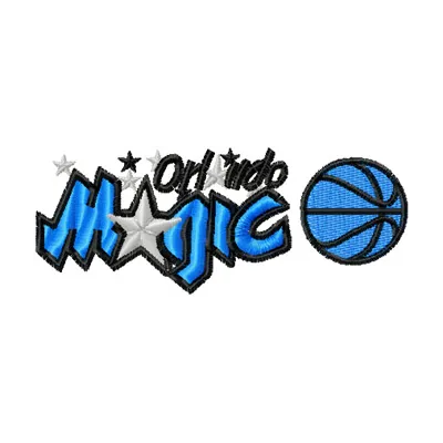 Orlando Magic Logo embroidery design showcasing intricate stitching patterns for sports enthusiasts.