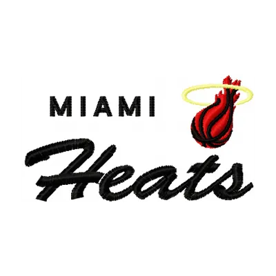 Miami Heats logo embroidery design showcasing vibrant colors and details, ideal for basketball-themed projects.