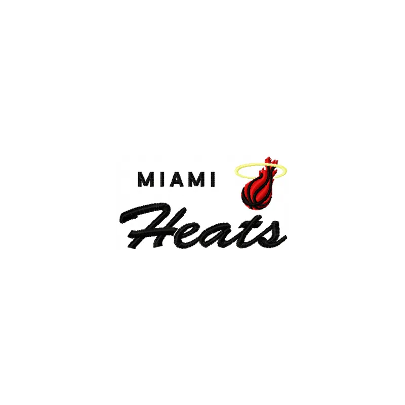 Miami Heats logo embroidery design showcasing vibrant colors and details, ideal for basketball-themed projects.