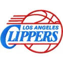 Los Angeles Clippers logo embroidery design preview, showcasing the iconic team emblem for creative stitching projects.