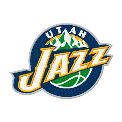 Utah Jazz Logo 2 embroidery design showcasing a vibrant basketball team emblem for stitching on apparel and accessories.