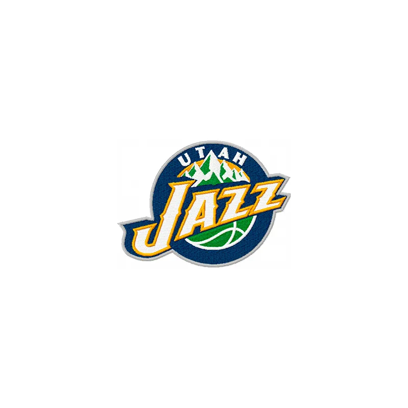 Utah Jazz Logo 2 embroidery design showcasing a vibrant basketball team emblem for stitching on apparel and accessories.