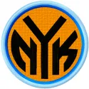 New York Knicks alternative logo embroidery design showcasing a vibrant basketball-themed stitching pattern.