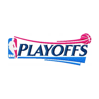 NBA Playoffs Alternate Logo embroidery design showcasing a vibrant basketball motif for creative stitching projects.