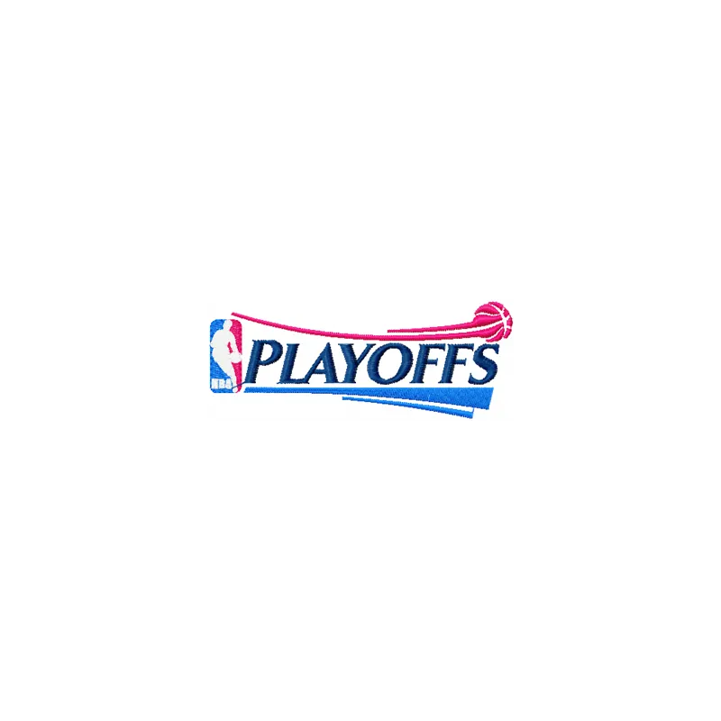 NBA Playoffs Alternate Logo embroidery design showcasing a vibrant basketball motif for creative stitching projects.